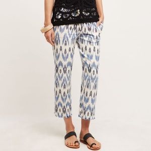 Anthropologie HEI HEI Azure Ikat Crops pants
